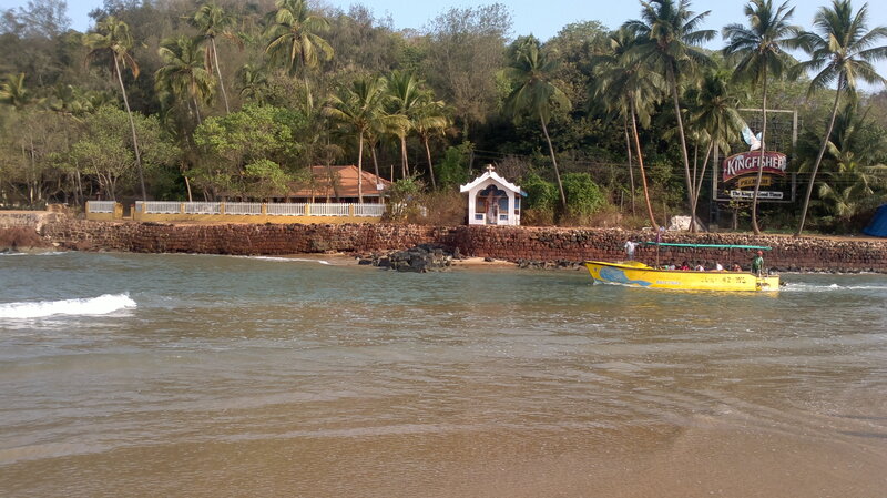 Yellow Boat on Water — Brown
