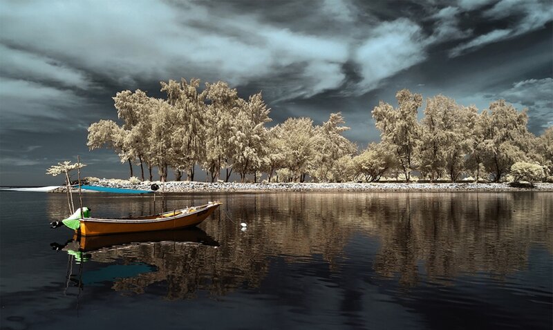 Yellow Boat on Water