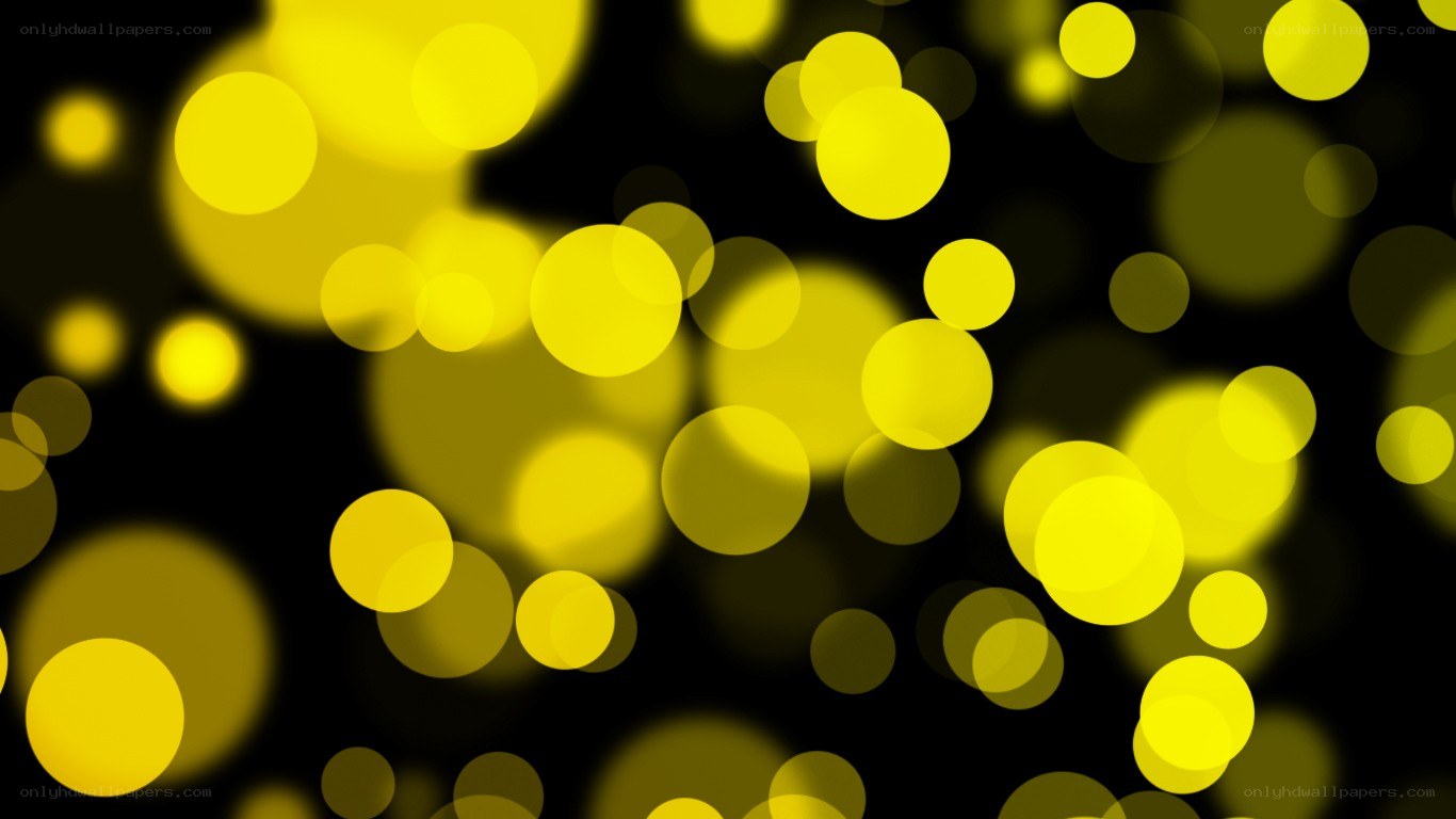 yellow bokeh lights on black