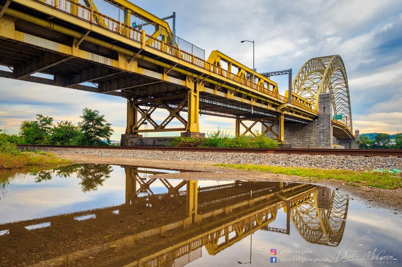 Yellow Bridge Reflection