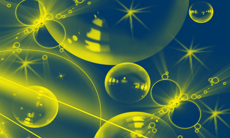 Yellow Bubbles in Space