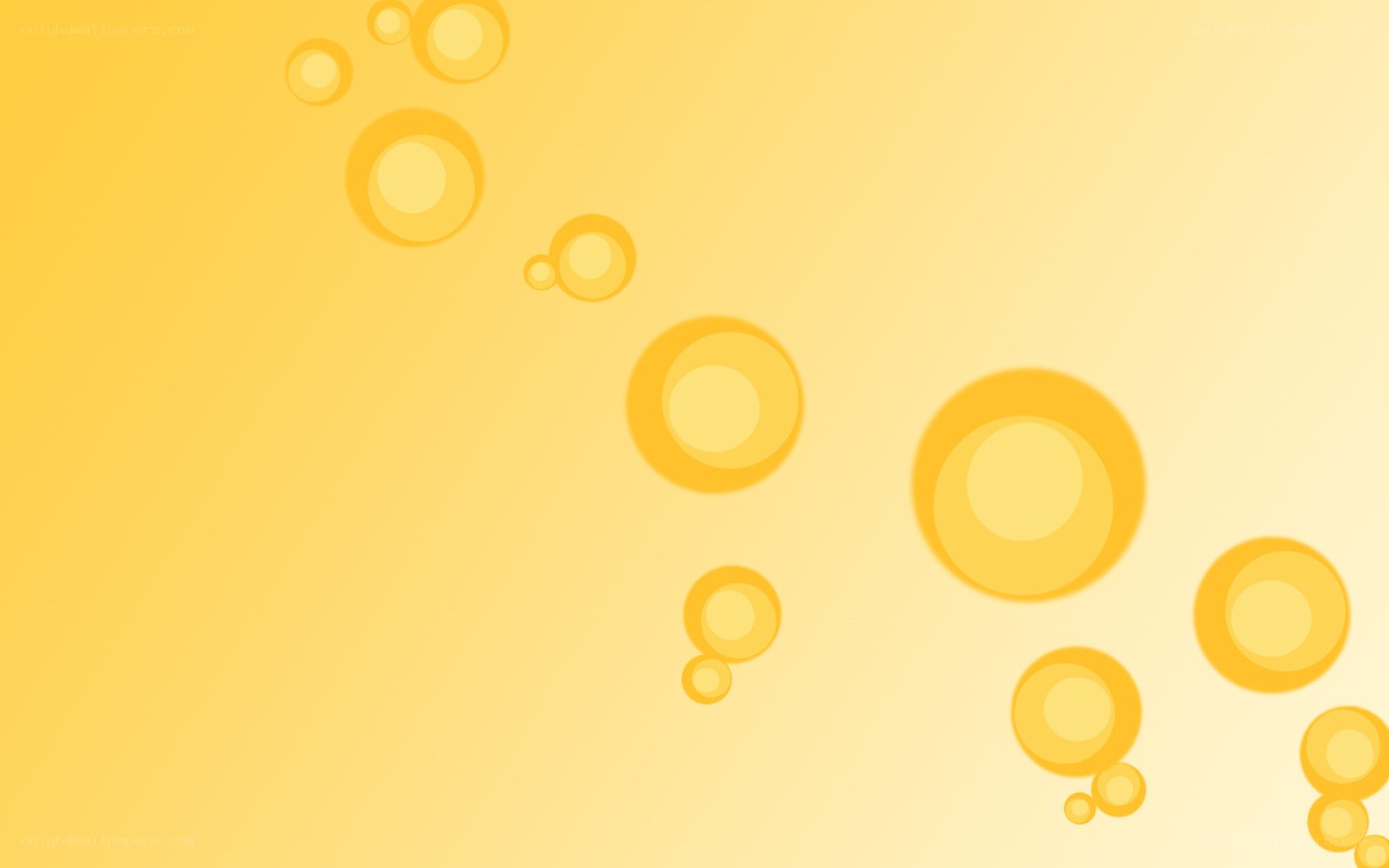 yellow bubbles on gradient