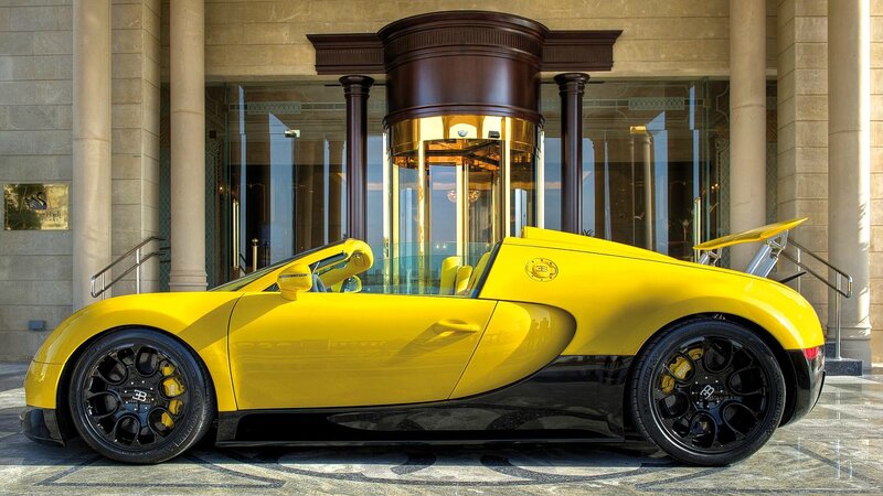 Yellow Bugatti Veyron — Dramatic, Afternoon