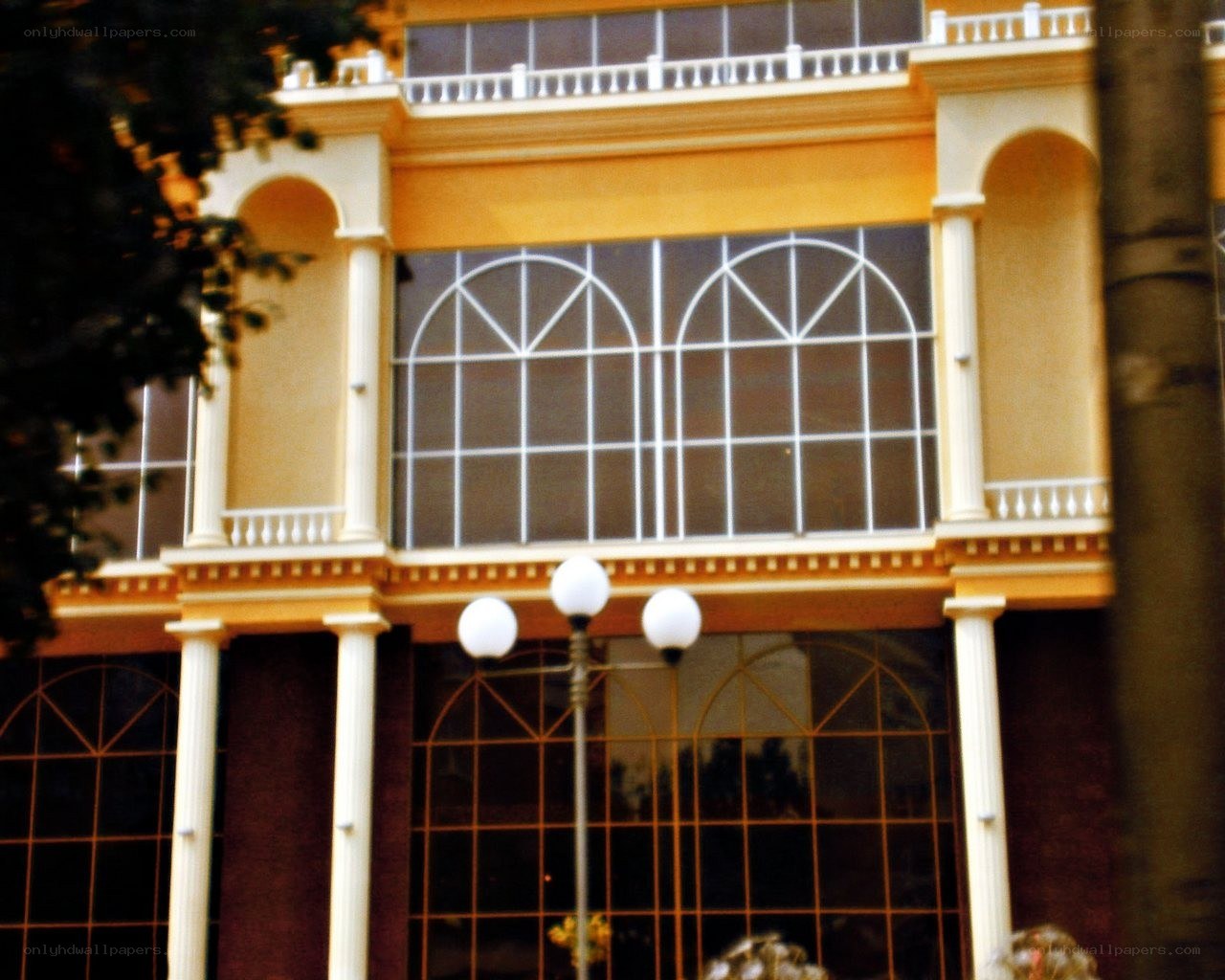 yellow building facade