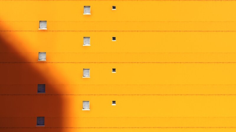 Yellow Building Facade — Minimalist