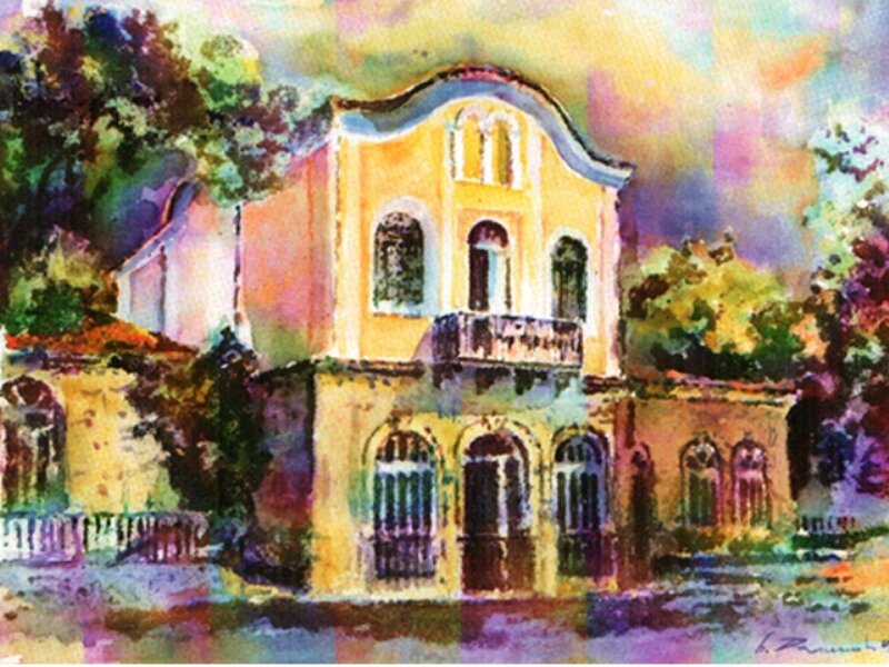 Yellow Building with Balcony