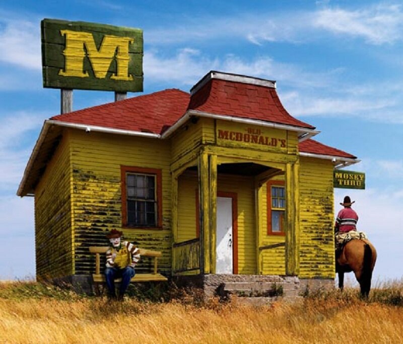 Yellow Building with Clown