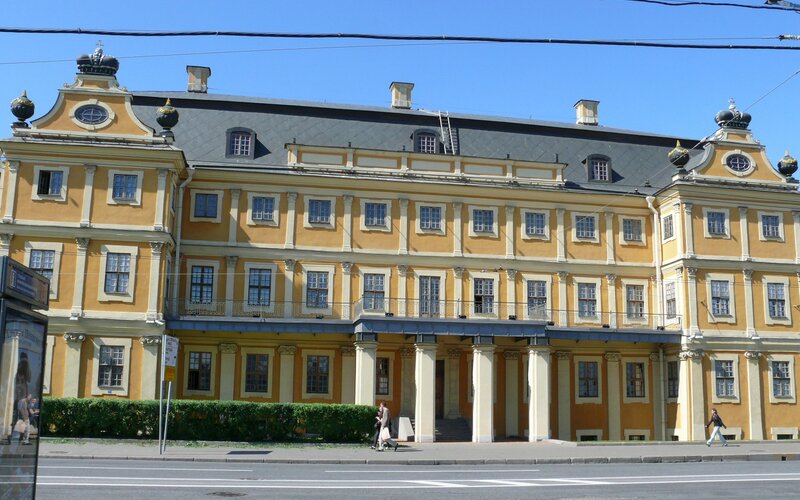 yellow building with columns