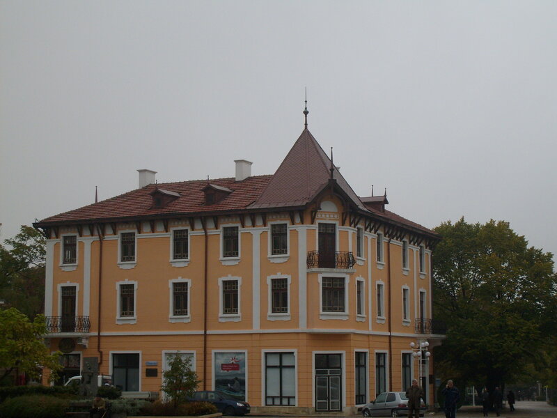 Yellow Building with Red Roof