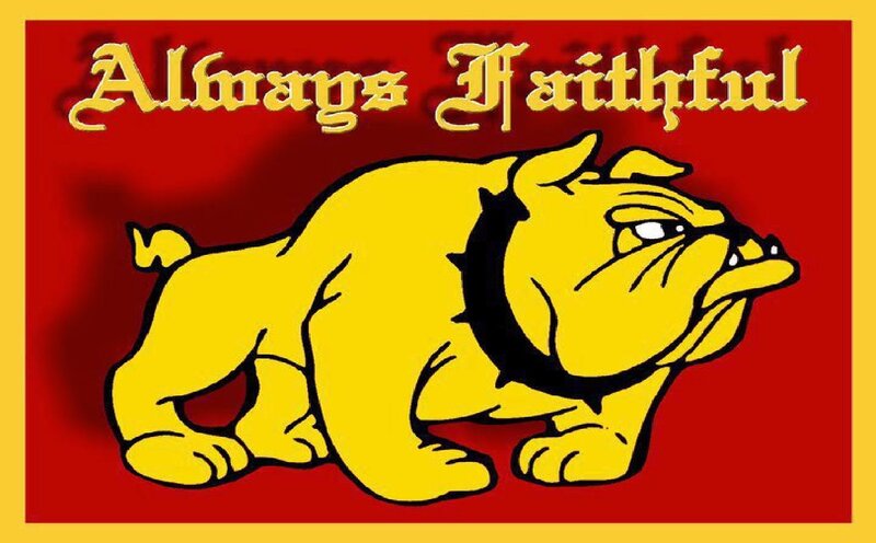 Yellow Bulldog Mascot