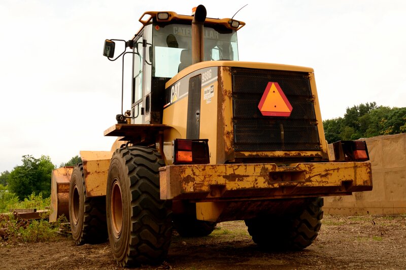 Yellow Bulldozer — Industrial, Afternoon