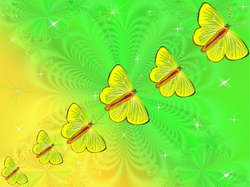 Yellow Butterflies Flying