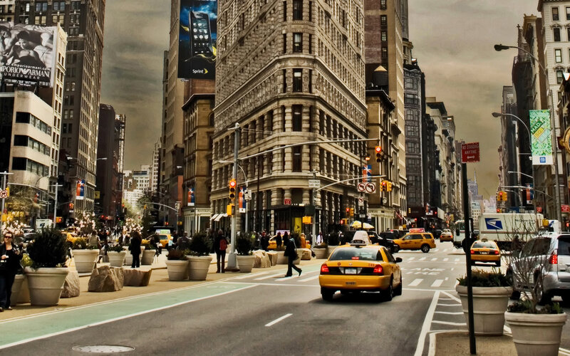 Yellow cabs in New York City