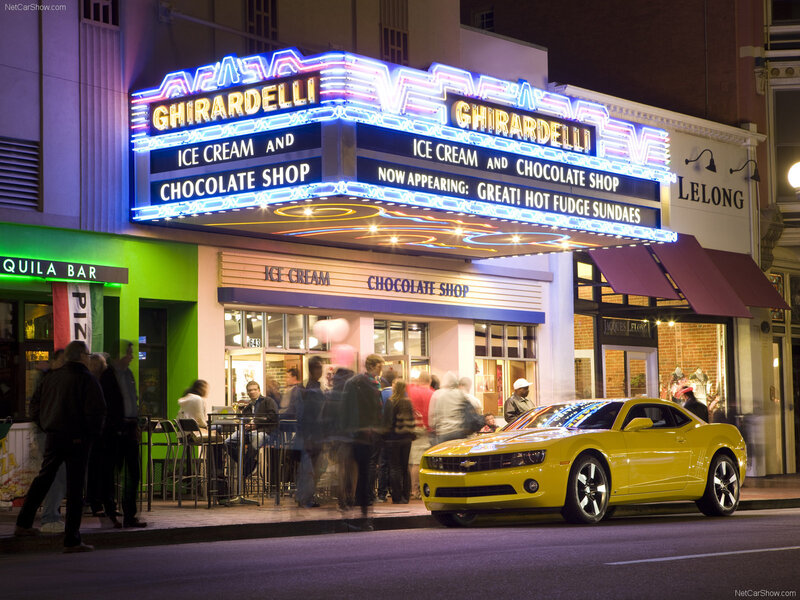Yellow Camaro at Ghirardelli