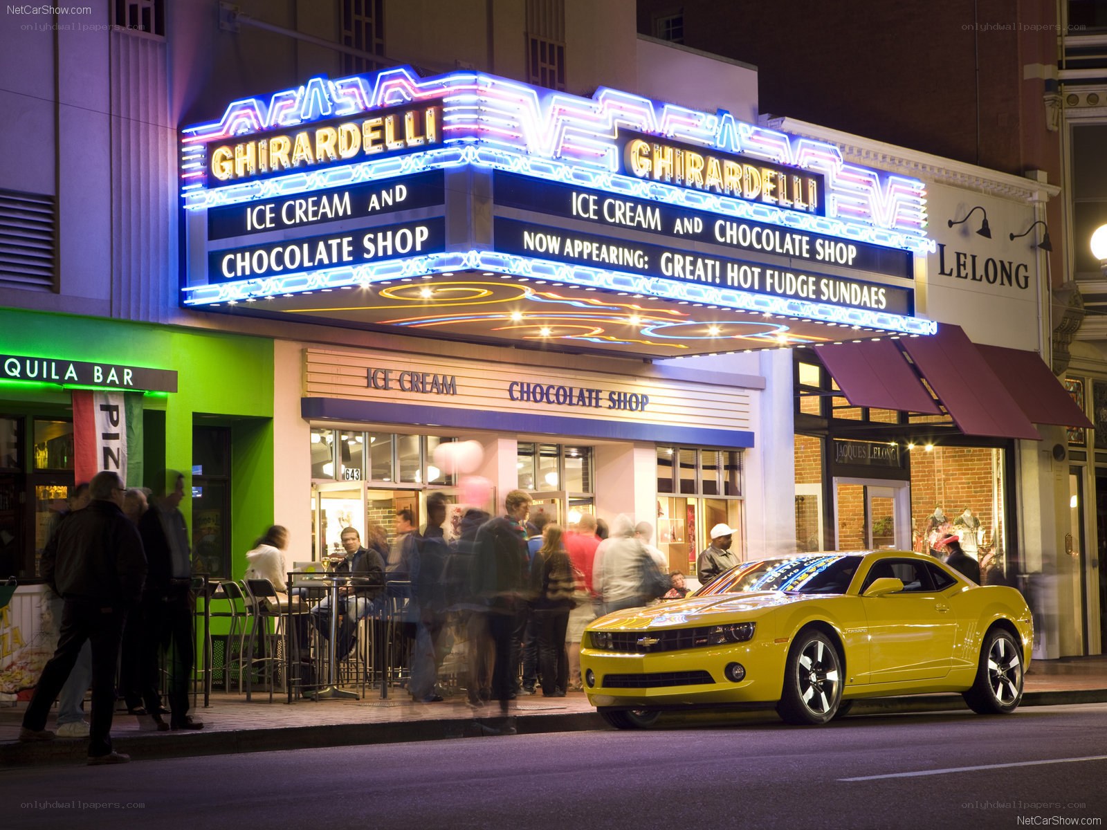Yellow Camaro at Ghirardelli