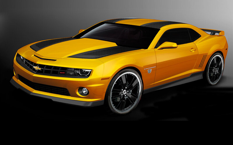 Yellow Camaro Car — Dramatic, 3d Render