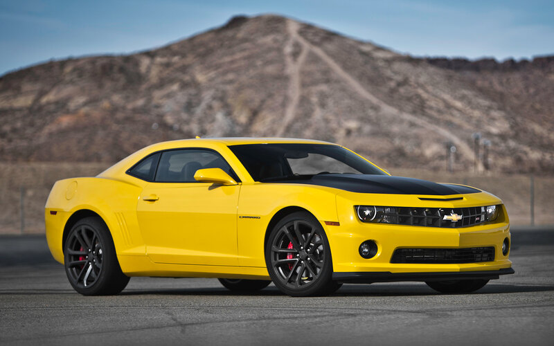 Yellow Camaro Car — Dramatic, Afternoon, Photograph
