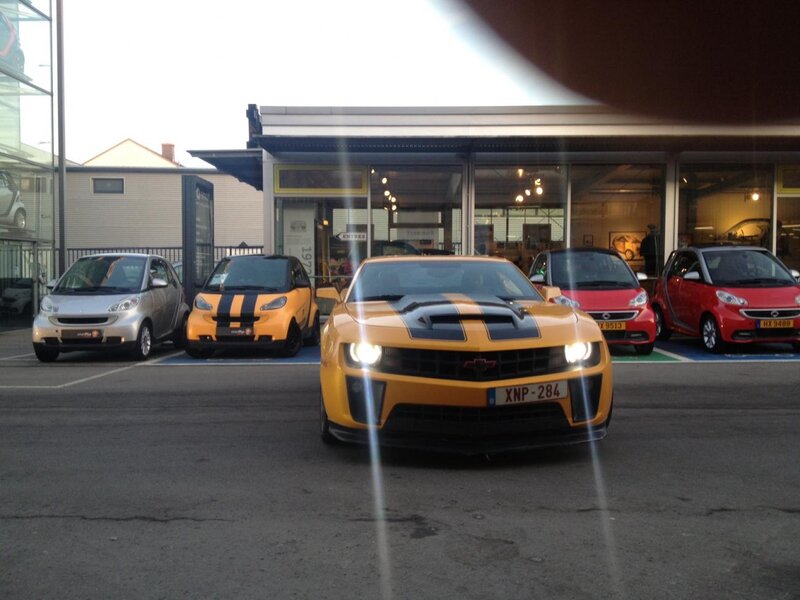 Yellow Camaro Car — Dramatic, Afternoon