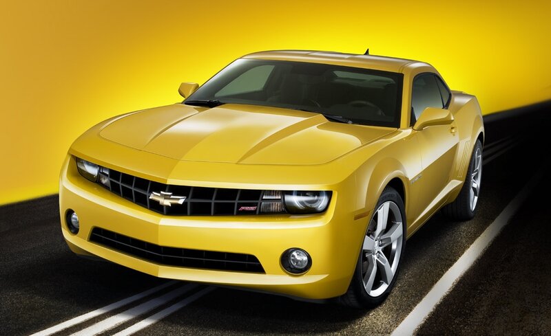 Yellow Camaro Car — Dramatic, Photograph, Road