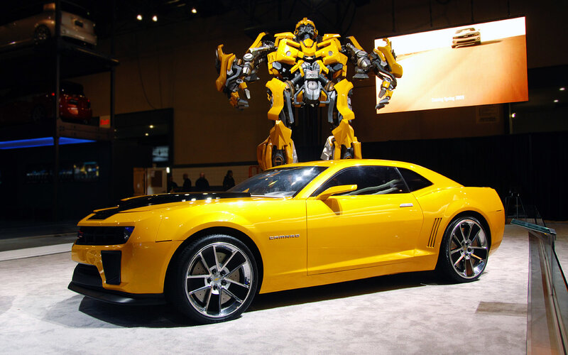 Yellow Camaro Car — Dramatic, Photograph