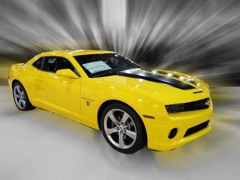 Yellow Camaro Car — Dynamic
