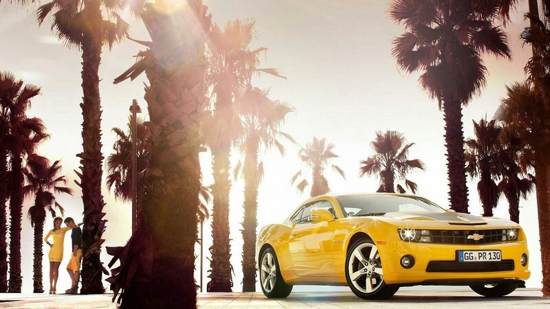 Yellow Camaro Car — Sunny
