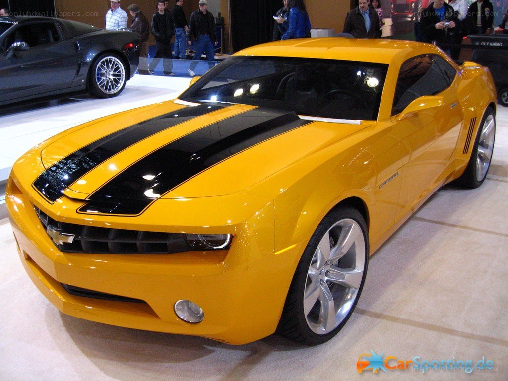 Yellow Camaro concept car