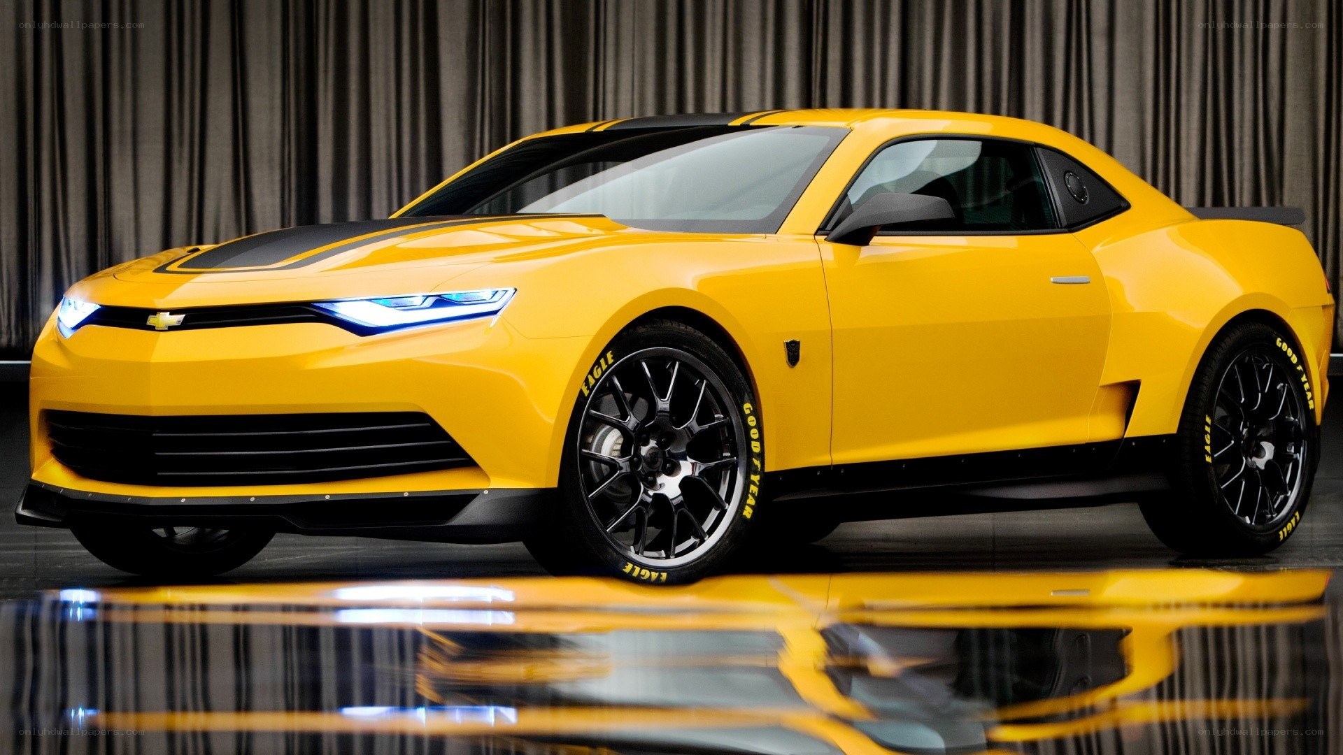 Yellow Camaro concept car