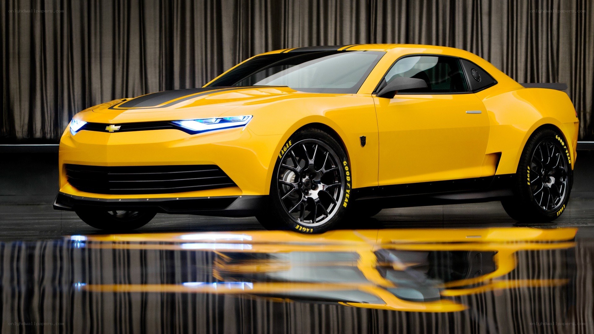 Yellow Camaro concept car