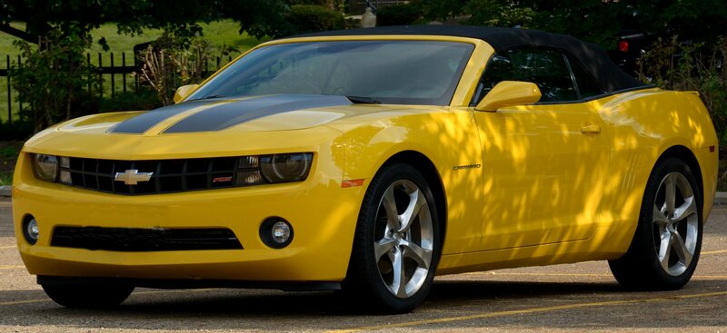 Yellow Camaro Convertible