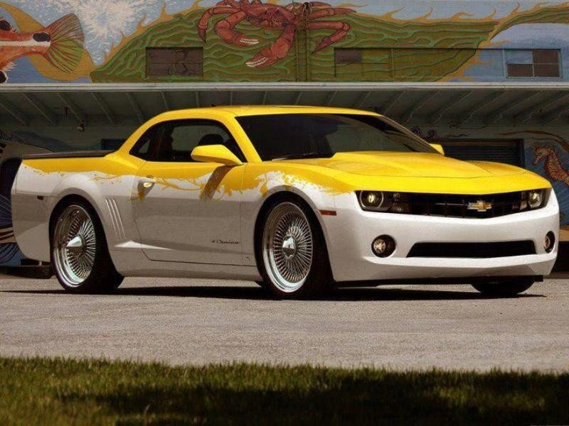 yellow camaro pickup truck