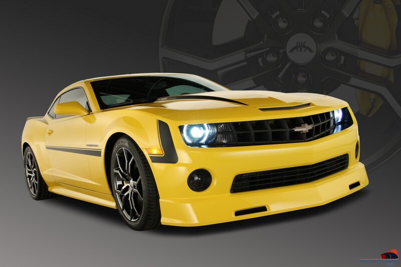 Yellow Camaro sports car