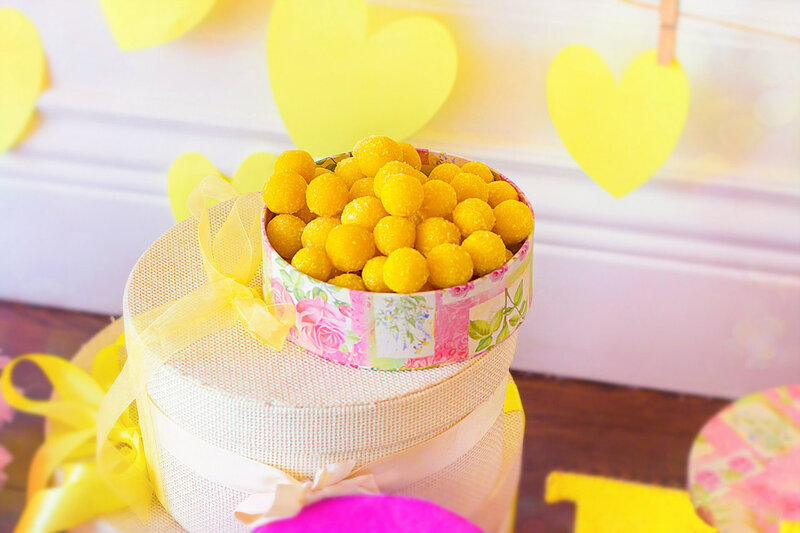 Yellow Candies in Box