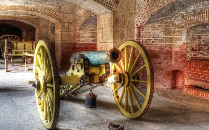 Yellow Cannon in Brick Room — Historical
