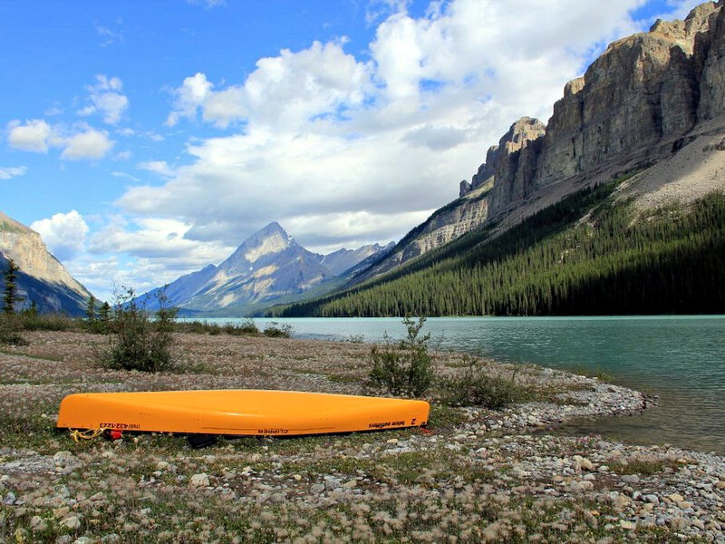 Yellow Canoe on Shore
