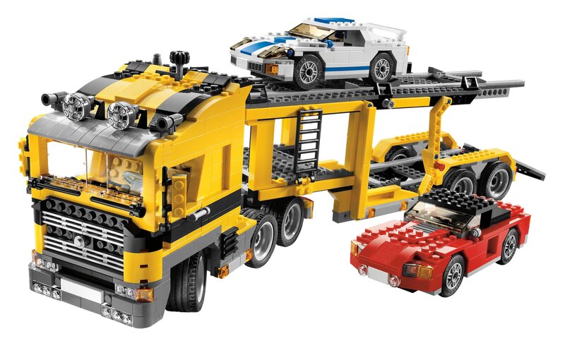 Yellow Car Carrier Truck