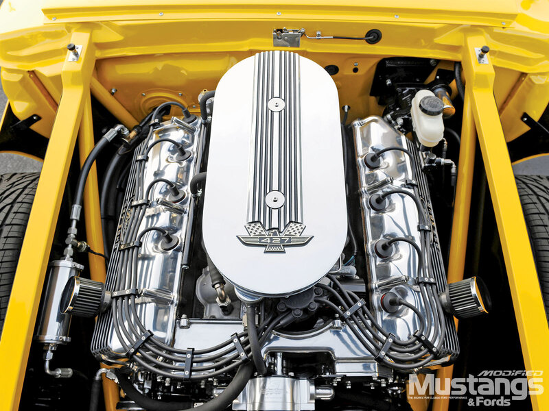yellow car engine