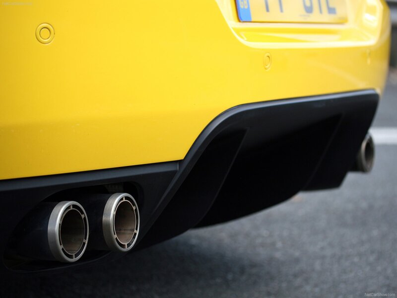 yellow car exhaust