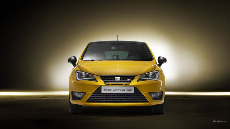Yellow Car Front View — Dramatic