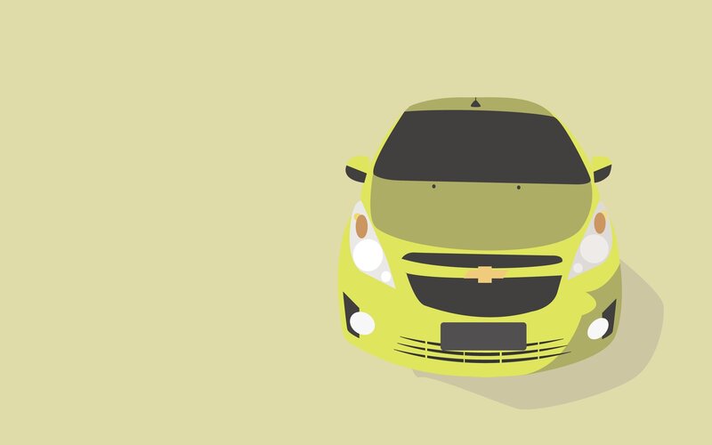 Yellow Car Front View — Neutral