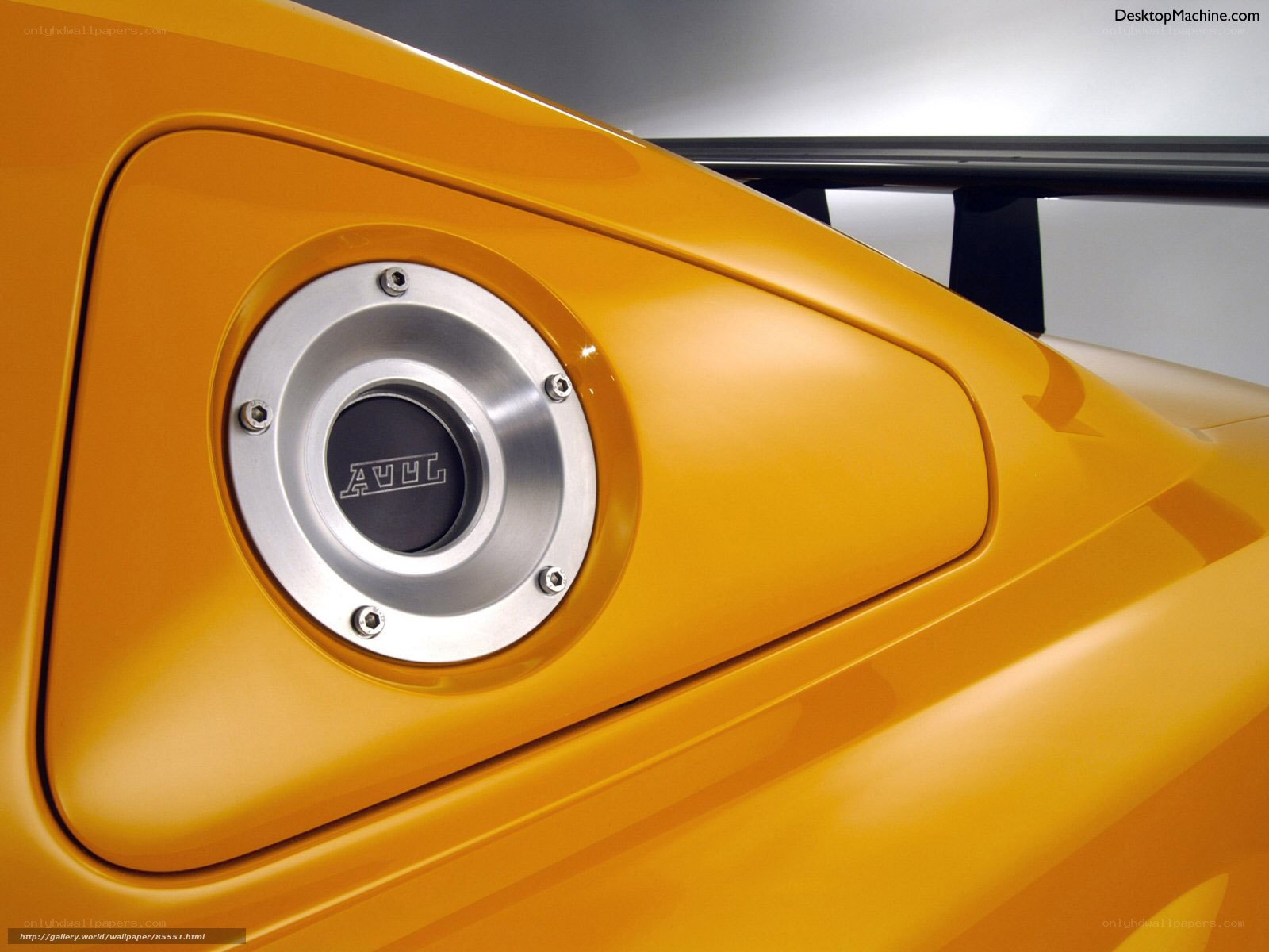 yellow car fuel filler cap