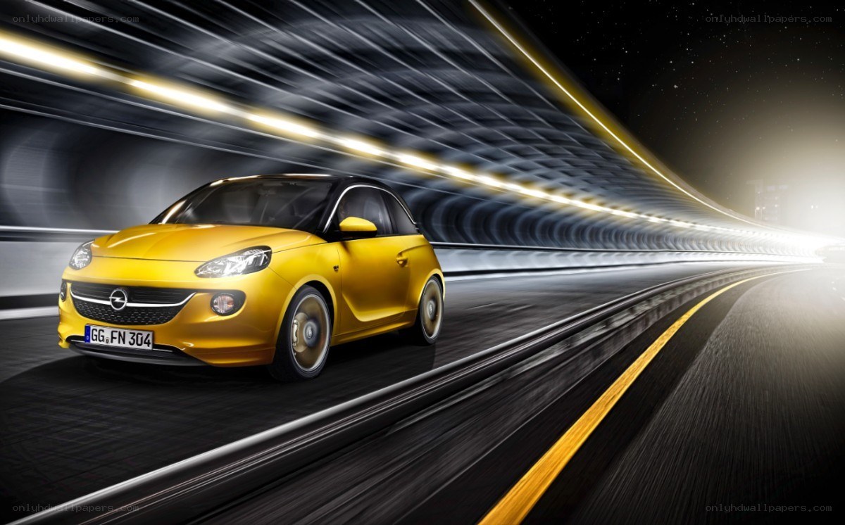 Yellow car in tunnel