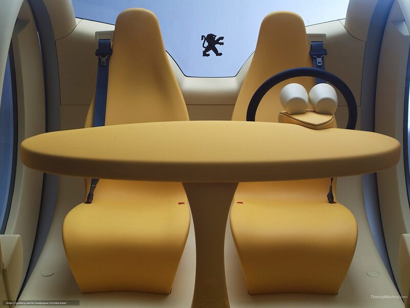 Yellow Car Interior — Futuristic