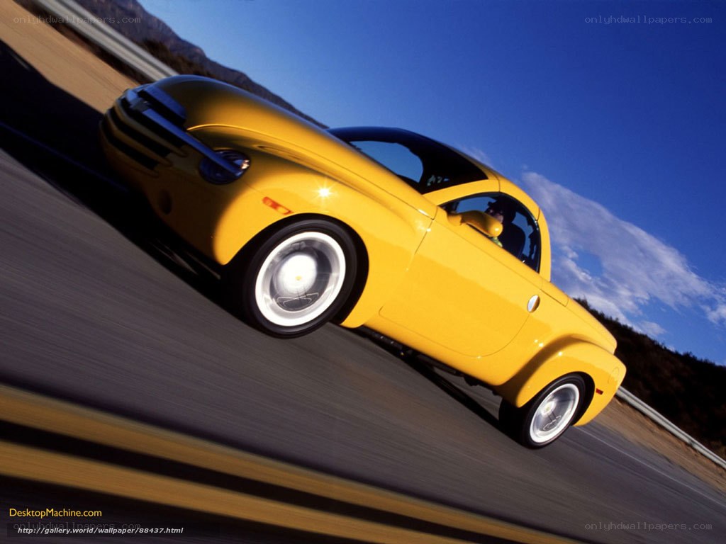 Yellow car on a road