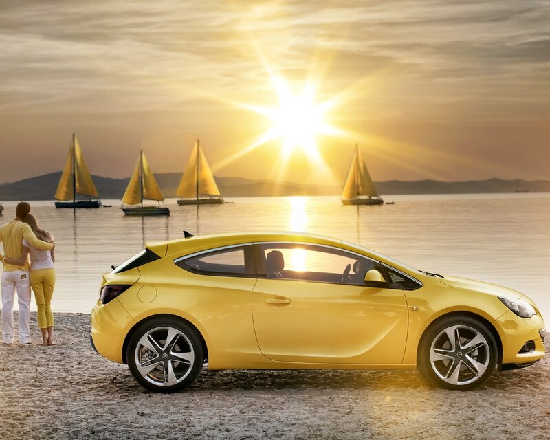 Yellow Car on Beach — Serene
