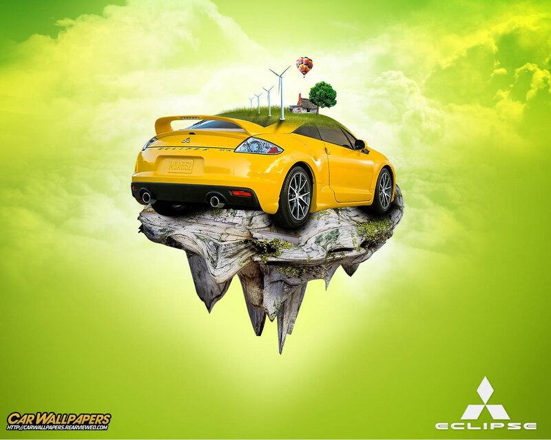 Yellow Car on Floating Island