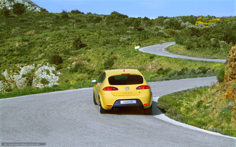 Yellow Car on Road — Serene