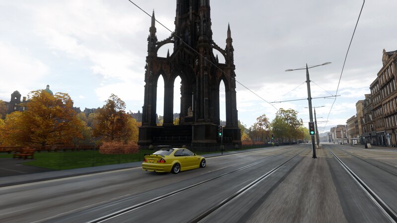 Yellow Car on Street