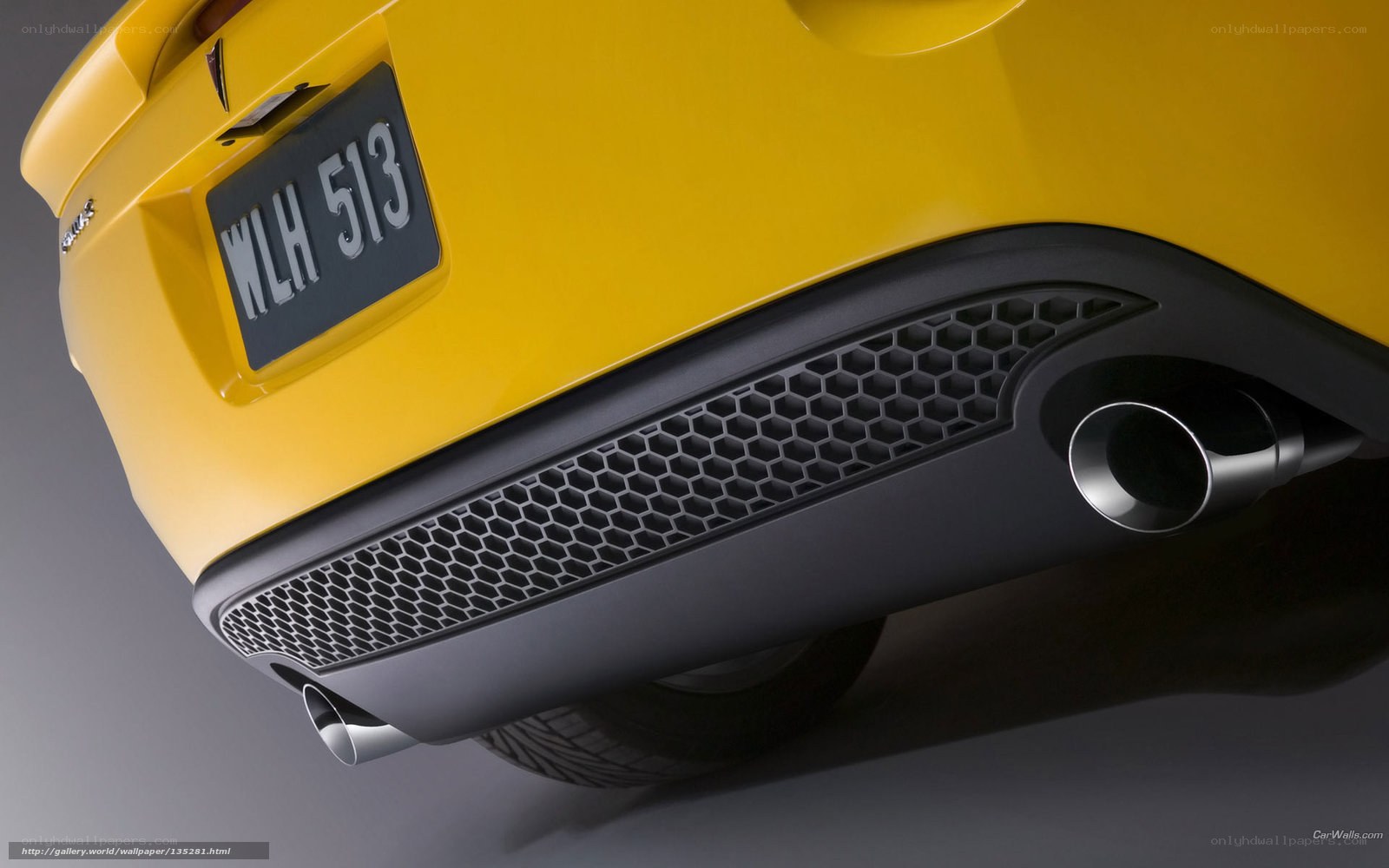 yellow car rear bumper