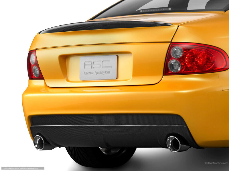 Yellow Car Rear View